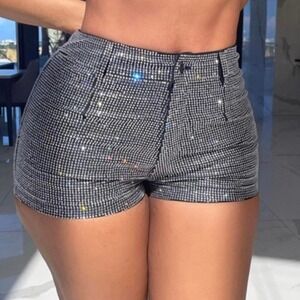 Shane Justin Runway Rhinestone Shorts